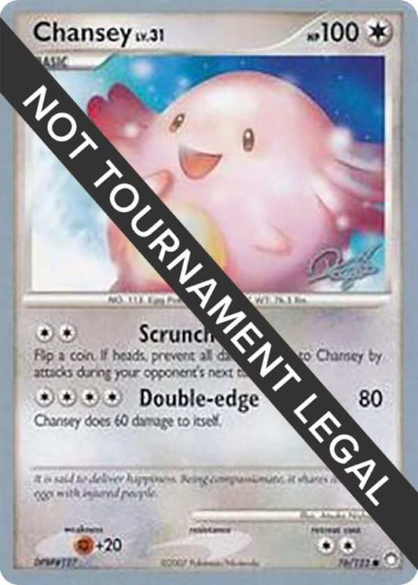Chansey 2008 (Paul Atanassov) 76/123 Normal World Championship Decks Chansey 2008 (Paul Atanassov) 76/123 Normal World Championship Decks