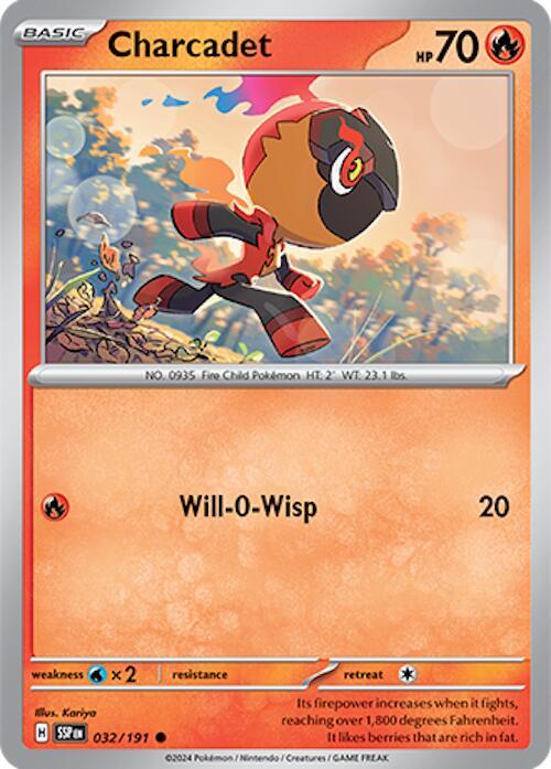 Charcadet 032/191 Reverse Holofoil SV08: Surging Sparks