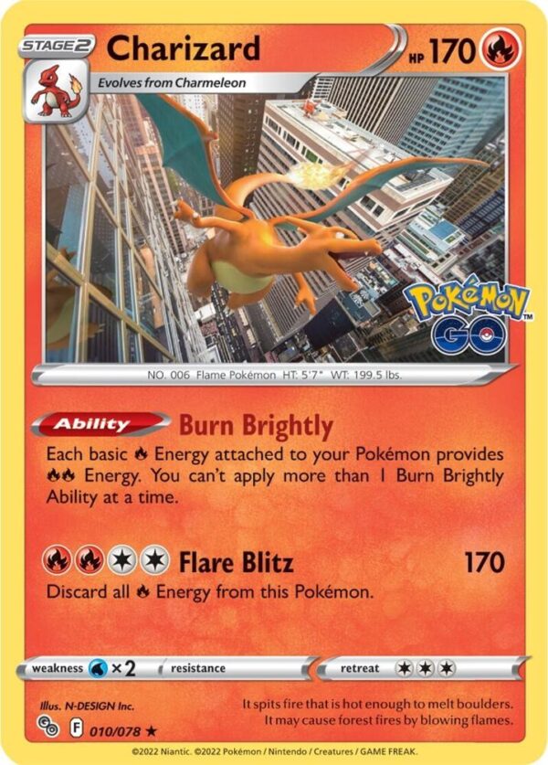 Charizard 010/078 Holofoil Pokemon GO
