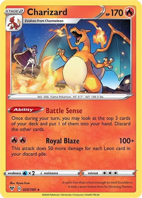 Charizard 25/185 (Cracked Ice Holo) 025/185 Holofoil Deck Exclusives Charizard 25/185 (Cracked Ice Holo) 025/185 Holofoil Deck Exclusives
