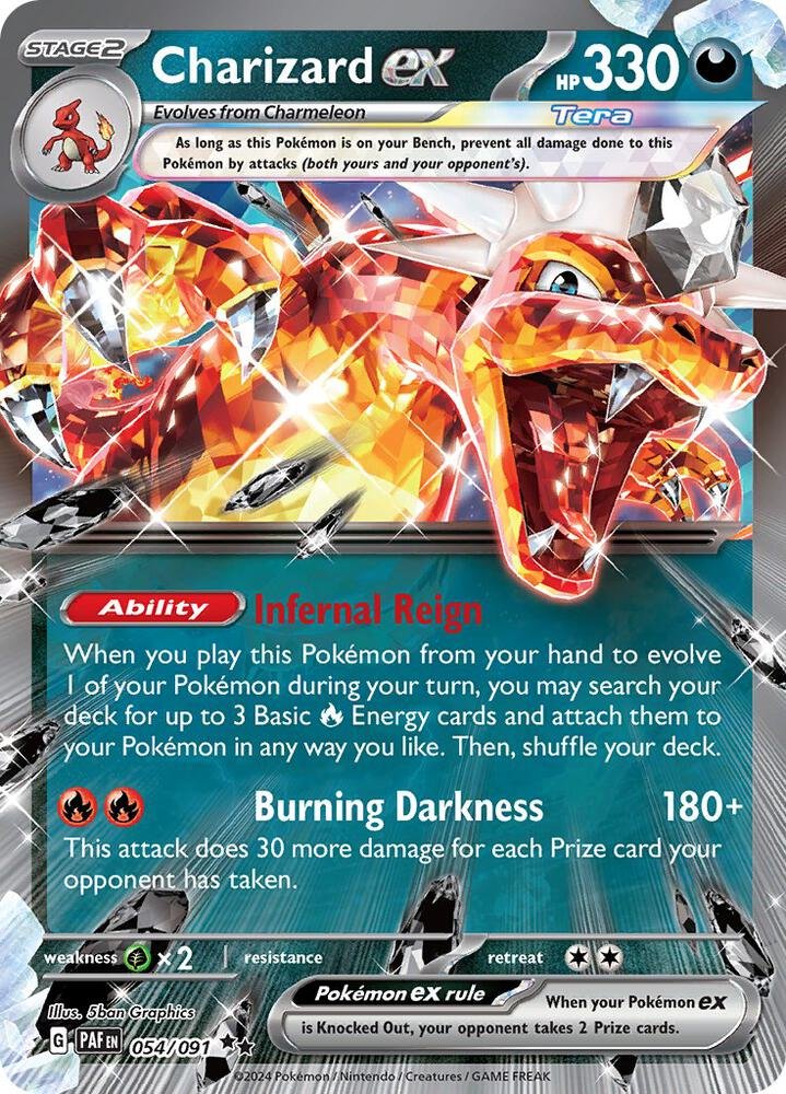Charizard ex 054/091 Holofoil SV: Paldean Fates
