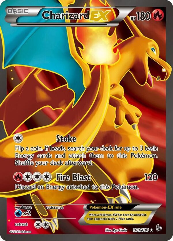 Charizard EX (100 Full Art) 100/106 Holofoil XY – Flashfire