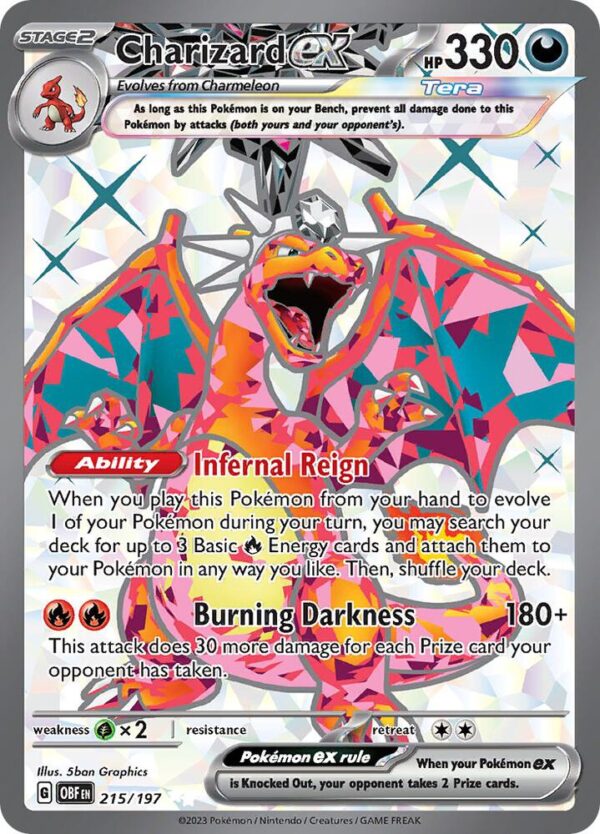 Charizard ex 215/197 Holofoil SV03: Obsidian Flames
