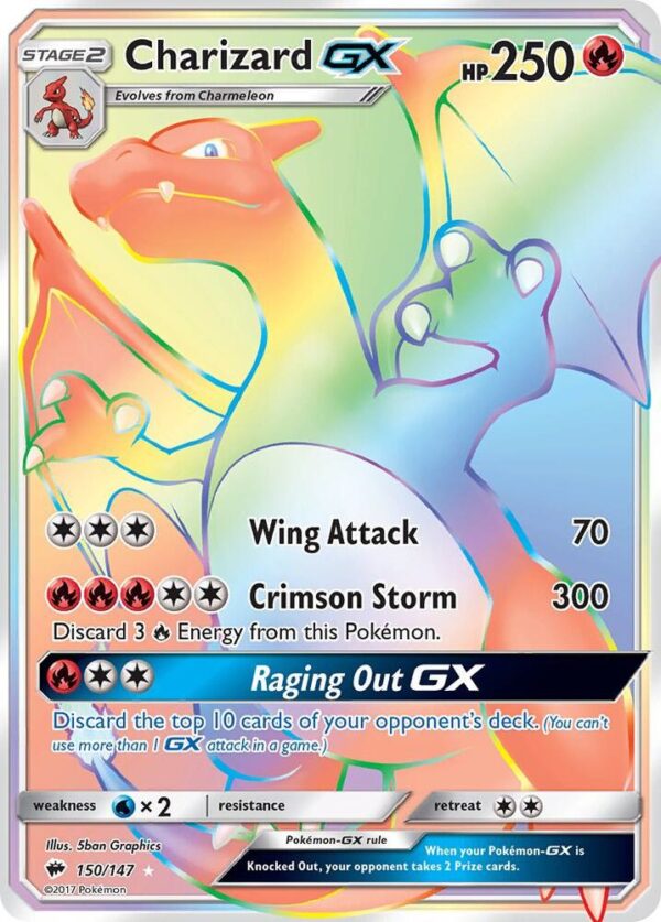 Charizard GX (Secret) 150/147 Holofoil SM – Burning Shadows Charizard GX (Secret) 150/147 Holofoil SM – Burning Shadows