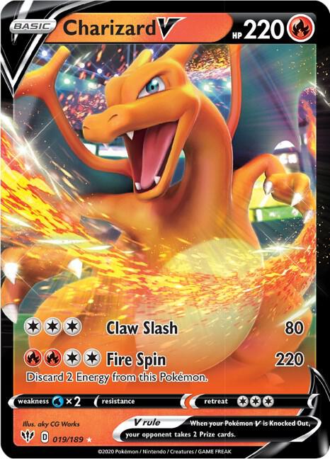 Charizard V 019/189 Holofoil SWSH03: Darkness Ablaze Charizard V 019/189 Holofoil SWSH03: Darkness Ablaze