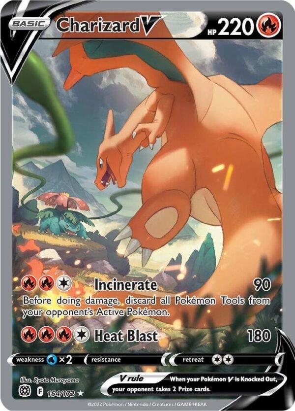Charizard V (Alternate Full Art) 154/172 Holofoil SWSH09: Brilliant Stars Charizard V (Alternate Full Art) 154/172 Holofoil SWSH09: Brilliant Stars