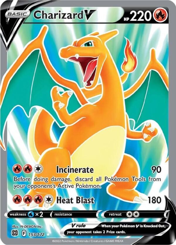 Charizard V (Full Art) 153/172 Holofoil SWSH09: Brilliant Stars
