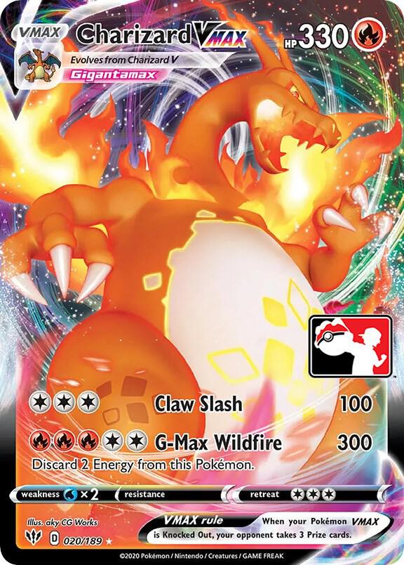 Charizard VMAX 020/189 Holofoil Prize Pack Series Cards Charizard VMAX 020/189 Holofoil Prize Pack Series Cards