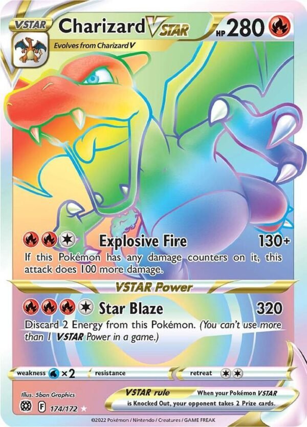 Charizard VSTAR (Secret) 174/172 Holofoil SWSH09: Brilliant Stars