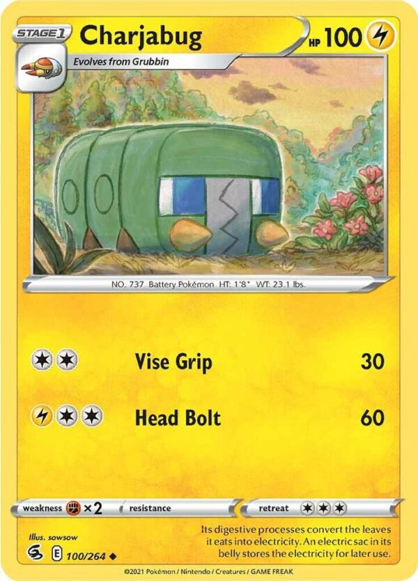 Charjabug 100/264 Normal SWSH08: Fusion Strike
