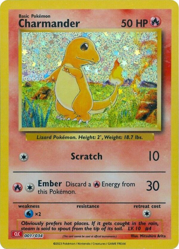 Charmander 001/034 Holofoil Trading Card Game Classic