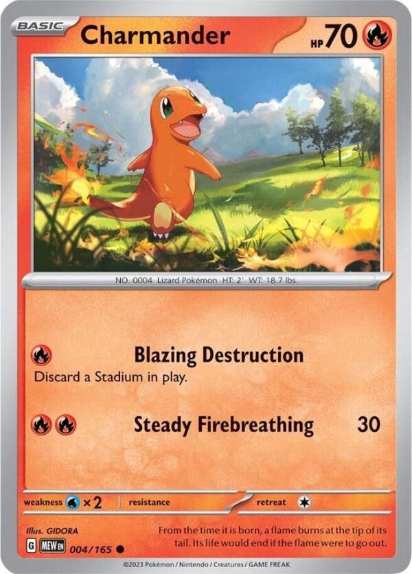 Charmander 004/165 Normal SV: Scarlet & Violet 151 Charmander 004/165 Normal SV: Scarlet & Violet 151