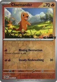 Charmander | 004/165 (EBGames Exclusive) | Reverse Holofoil | Miscellaneous Cards & Products
