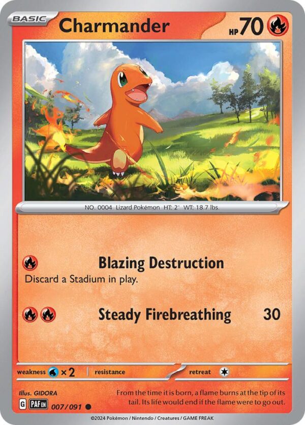 Charmander 007/091 Reverse Holofoil SV: Paldean Fates