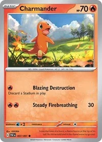 Charmander | 007/091 | Reverse Holofoil | SV: Paldean Fates Charmander | 007/091 | Reverse Holofoil | SV: Paldean Fates