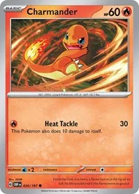 Charmander | 026/197 | Reverse Holofoil | SV03: Obsidian Flames Charmander | 026/197 | Reverse Holofoil | SV03: Obsidian Flames