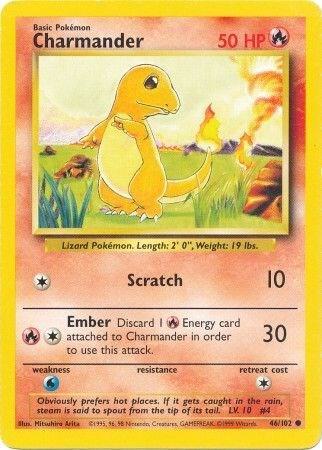 Charmander 046/102 Normal Base Set Charmander 046/102 Normal Base Set