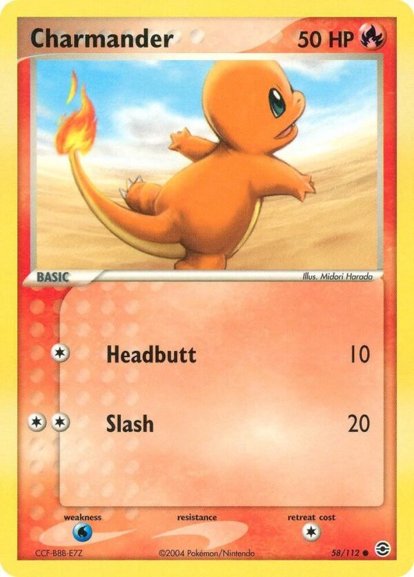 Charmander 058/112 Reverse Holofoil FireRed & LeafGreen Charmander 058/112 Reverse Holofoil FireRed & LeafGreen
