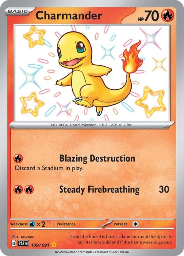 Charmander 109/091 Holofoil SV: Paldean Fates