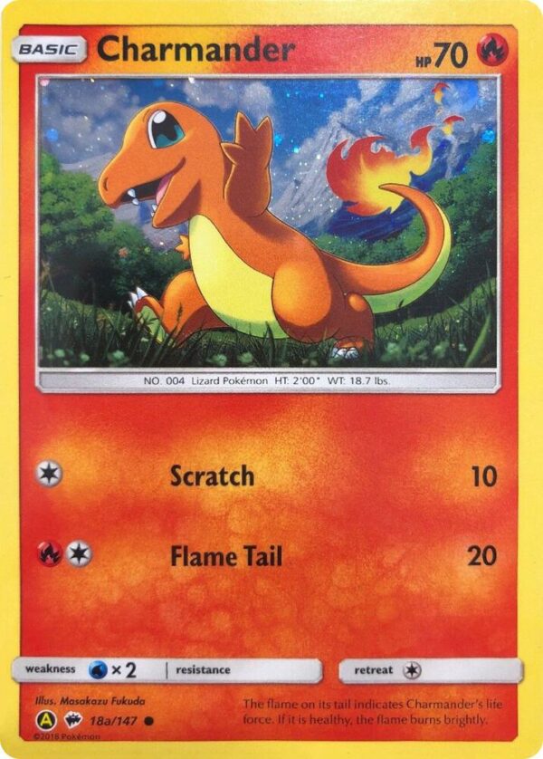 Charmander 18a/147 018a/147 Holofoil Alternate Art Promos