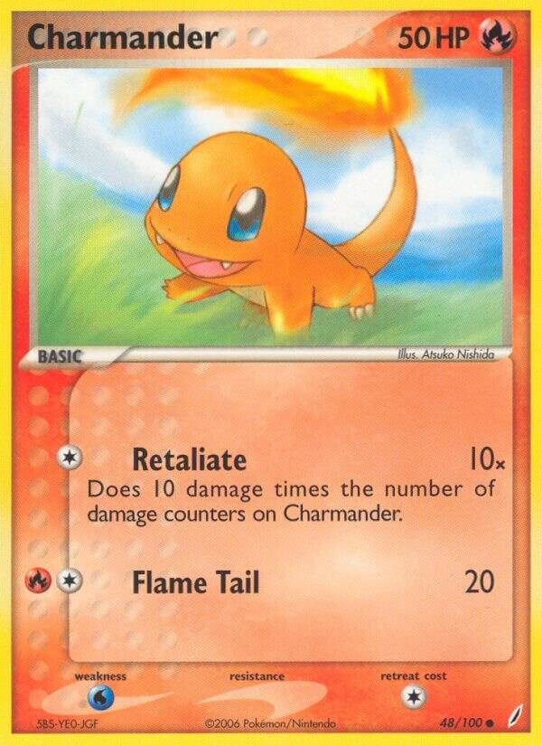 Charmander 48/100 Reverse Holofoil Crystal Guardians