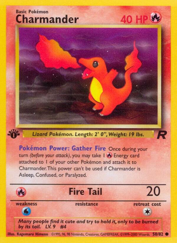 Charmander 50/82 1st Edition Team Rocket Charmander 50/82 1st Edition Team Rocket
