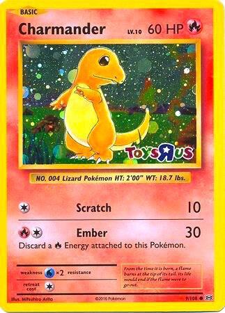Charmander 9/108 (Toys R Us Promo) 009/108 Holofoil Miscellaneous Cards & Products