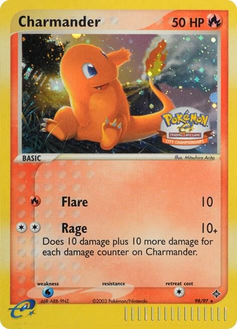 Charmander 98/97 (City Championships) 098/097 Holofoil League & Championship Cards