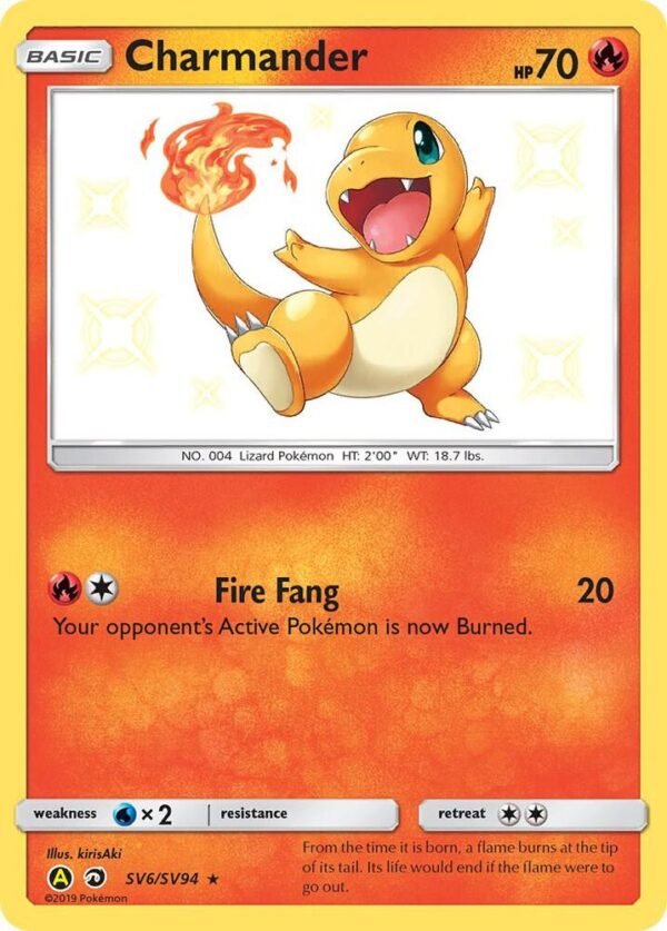 Charmander SV6/SV94 Holofoil Hidden Fates: Shiny Vault