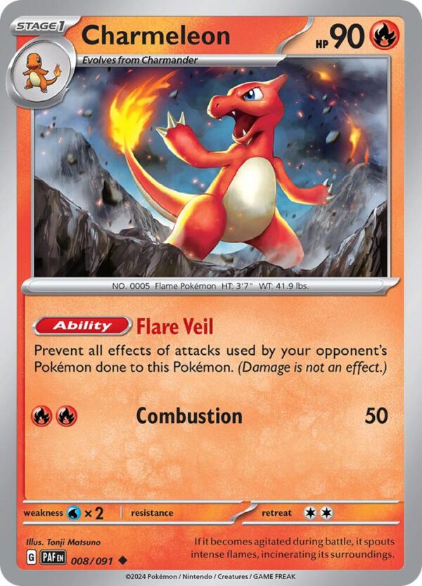 Charmeleon 008/091 Normal SV: Paldean Fates