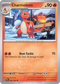 Charmeleon | 027/197 | Reverse Holofoil | SV03: Obsidian Flames