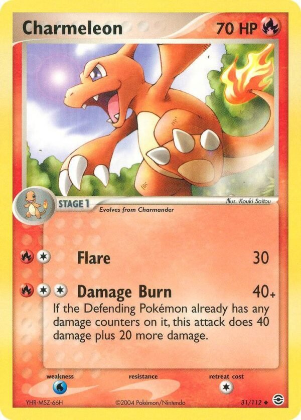 Charmeleon 31/112 Reverse Holofoil FireRed & LeafGreen