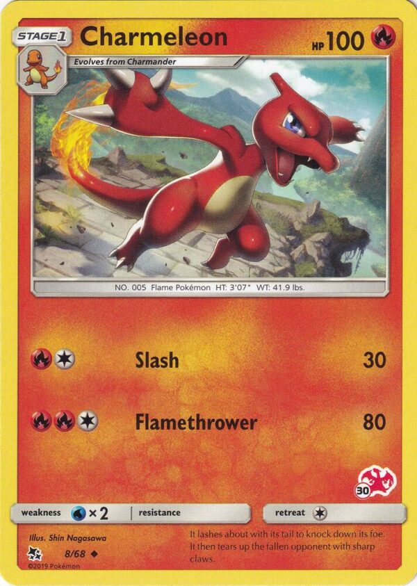 Charmeleon 8/68 (#30 Charizard Stamped) 008/068 Normal Battle Academy Charmeleon 8/68 (#30 Charizard Stamped) 008/068 Normal Battle Academy