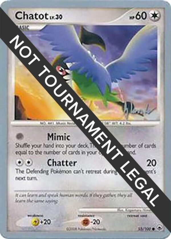 Chatot 2008 (Dylan Lefavour) 55/100 Normal World Championship Decks Chatot 2008 (Dylan Lefavour) 55/100 Normal World Championship Decks