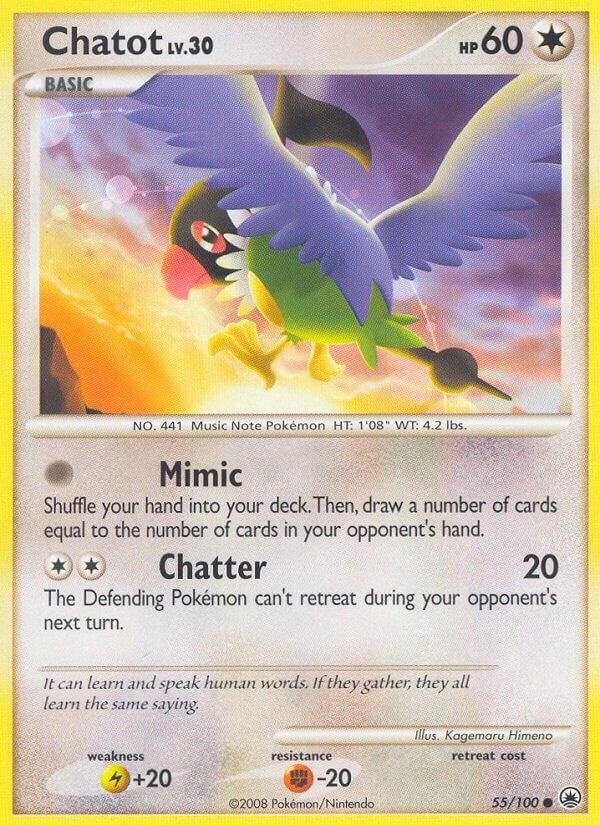 Chatot 55/100 Reverse Holofoil Majestic Dawn