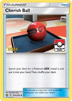 Cherish Ball 191a/236 (League Cup) [Staff] Reverse Holofoil League & Championship Cards