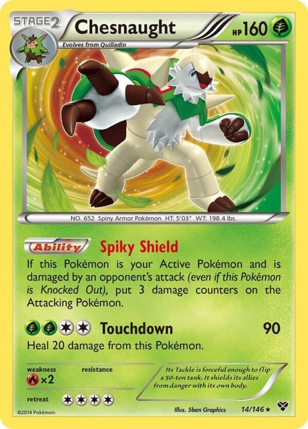 Chesnaught 14/146 Holofoil XY Base Set Chesnaught 14/146 Holofoil XY Base Set