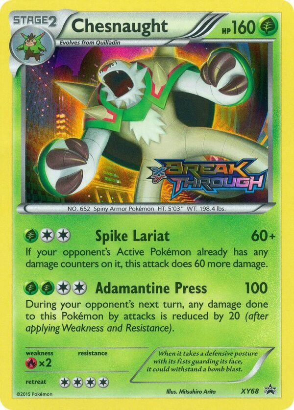 Chesnaught (Prerelease) XY68 Holofoil XY Promos Chesnaught (Prerelease) XY68 Holofoil XY Promos