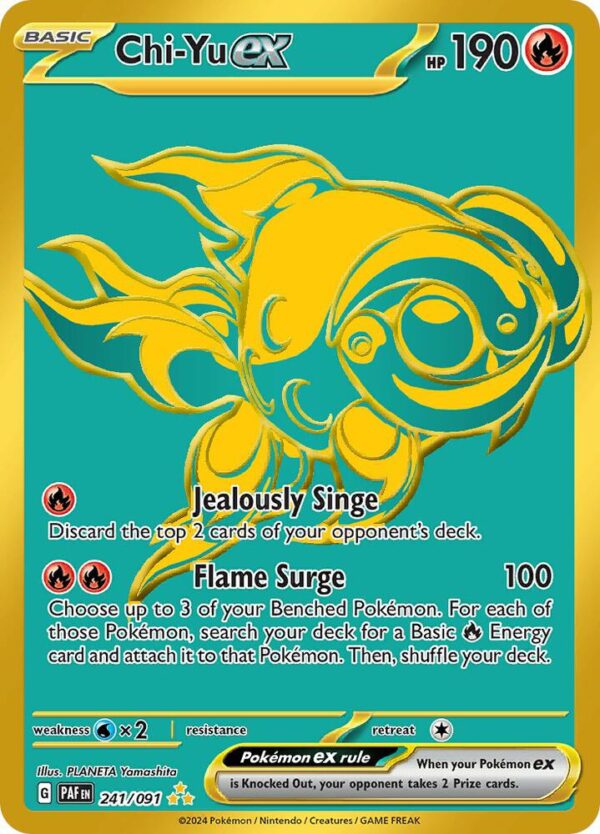 Chi-Yu ex 241/091 Holofoil SV: Paldean Fates Chi-Yu ex 241/091 Holofoil SV: Paldean Fates
