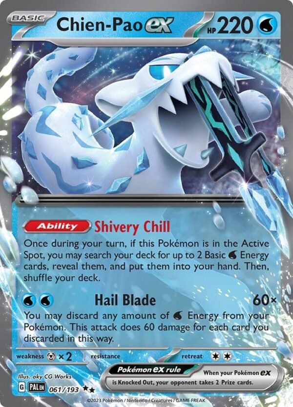 Chien-Pao ex 061/193 Holofoil SV02: Paldea Evolved Chien-Pao ex 061/193 Holofoil SV02: Paldea Evolved