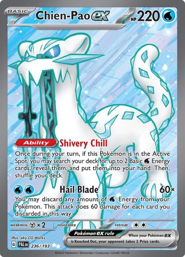 Chien-Pao ex 236/193 Holofoil SV02: Paldea Evolved Chien-Pao ex 236/193 Holofoil SV02: Paldea Evolved
