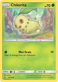Chikorita (6) | 6/214 | Normal | SM - Lost Thunder Chikorita (6) | 6/214 | Normal | SM - Lost Thunder