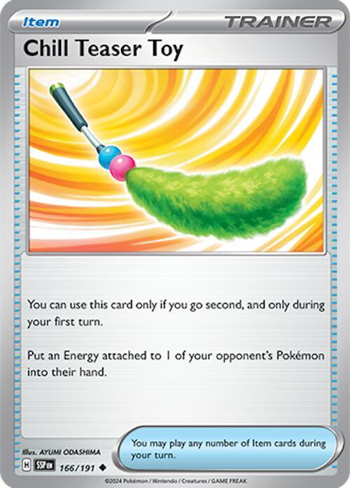 Chill Teaser Toy 166/191 Reverse Holofoil SV08: Surging Sparks Chill Teaser Toy 166/191 Reverse Holofoil SV08: Surging Sparks