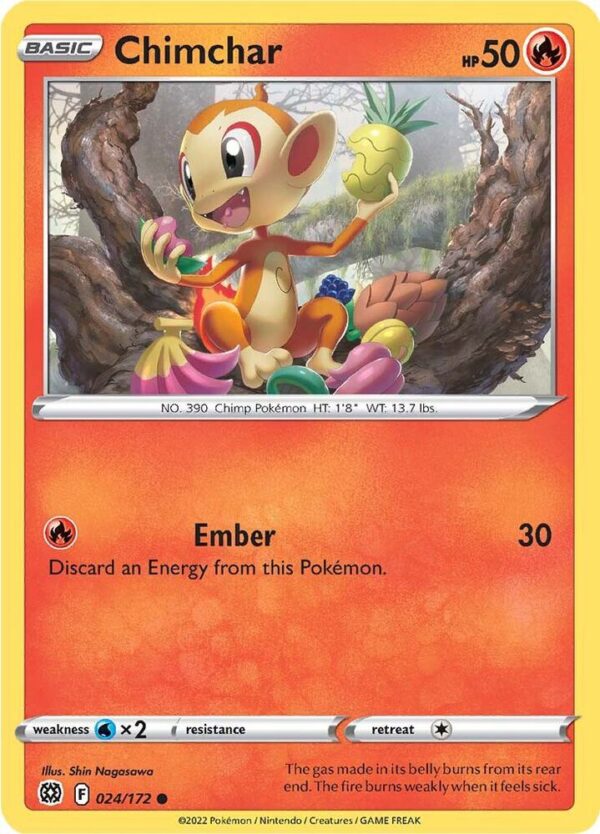 Chimchar 024/172 Normal SWSH09: Brilliant Stars
