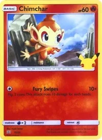 Chimchar | 12/25 | 012/025 | Holofoil | McDonald's 25th Anniversary Promos