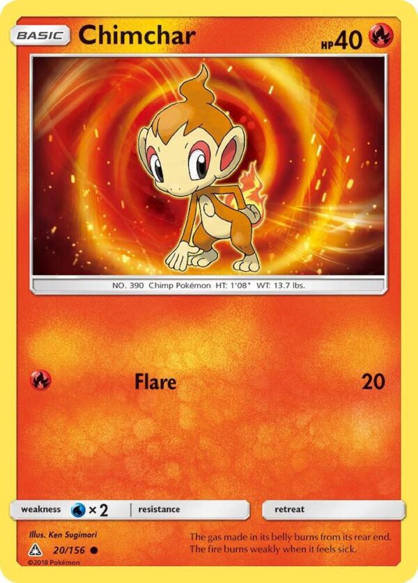 Chimchar (20) 20/156 Normal SM – Ultra Prism