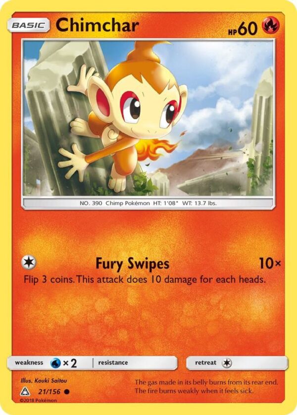 Chimchar (21) 21/156 Reverse Holofoil SM – Ultra Prism