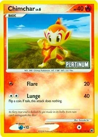 Chimchar | 56/100 [Platinum] | 056/100 | Reverse Holofoil | Burger King Promos