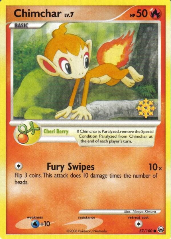 Chimchar 57/100 057/100 Normal Countdown Calendar Promos