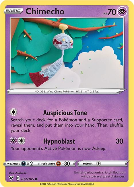 Chimecho 072/185 Reverse Holofoil SWSH04: Vivid Voltage Chimecho 072/185 Reverse Holofoil SWSH04: Vivid Voltage